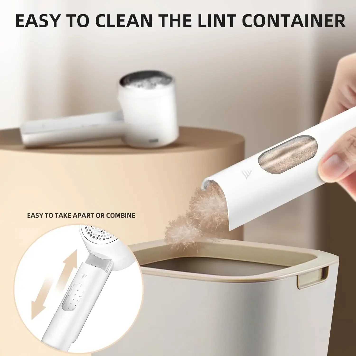 Fabric shaver rechargeable lint remover electric portable jumper remover LED displayRemoves pilling for clothes furniture sofas M251203 - view 5