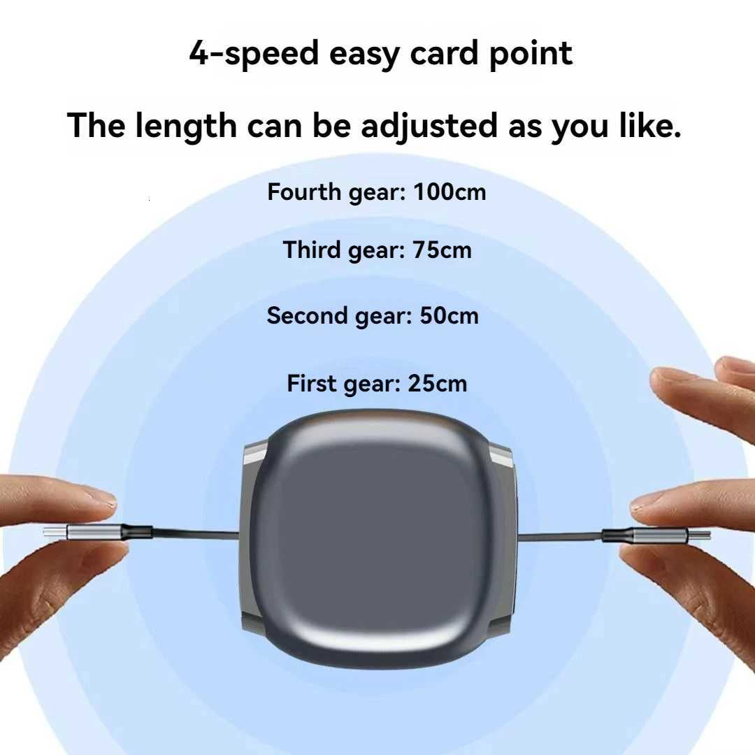 100w 6a er Fast Charge Type C Retractable Cable Quick Charge 1M Usb Cable Usb C to C Charger Cable C251203