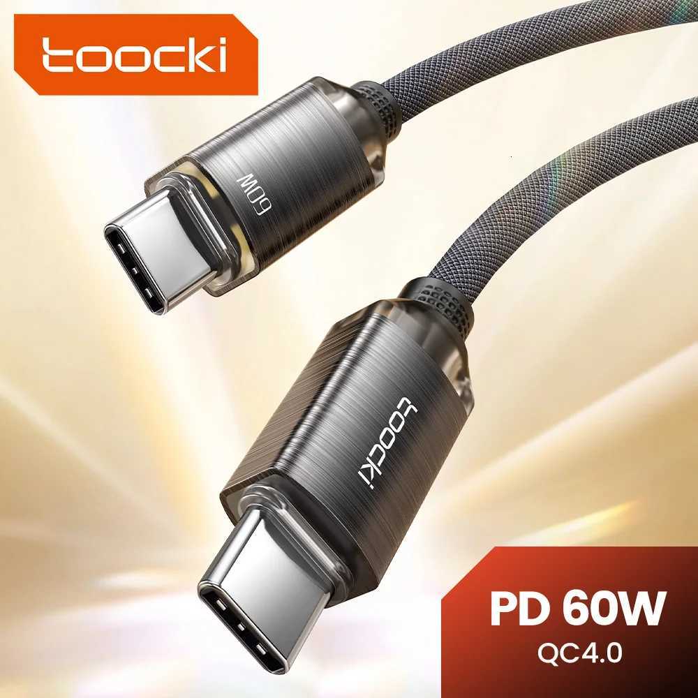 Toocki PD60W Type C to USB C Cable Fast Charge Mobile Cell Phone Charging Cord Wire For book PC Table C251203