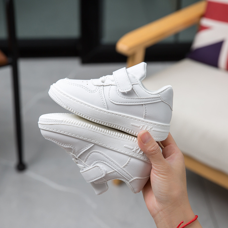 Black White Kids Shoes Toddler Boys Sneaker School Girls Tennis Sports Shoes for Children Kidsnest Boys Girls Board Shoes Size US5.5C-US6Y K0633