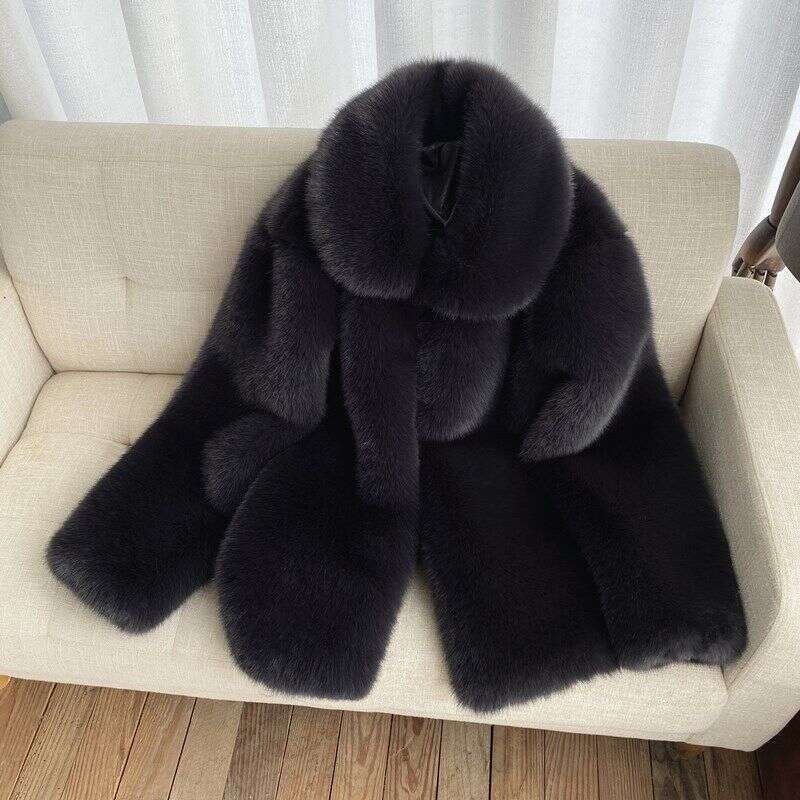 Autumn Winter New Mens Fox Fur Coat Fashion Jacket Temperament Leisure Warm Imitation Fur Jacket Street C48