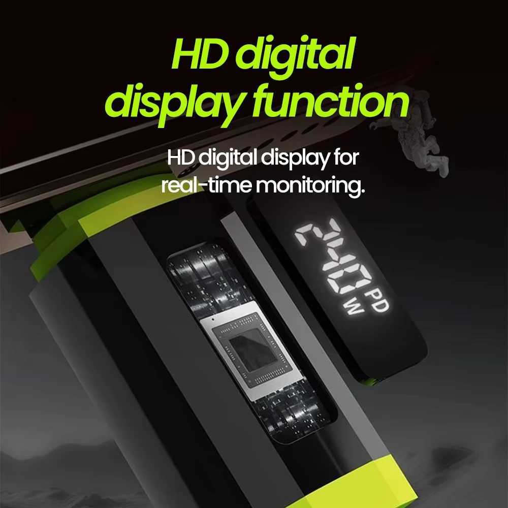 PD240W Fast Charging Cable Digital Display Cable For iPhone 15 16 iPad Laptop Silicone USB C Data Cord Type C to Type C C251203