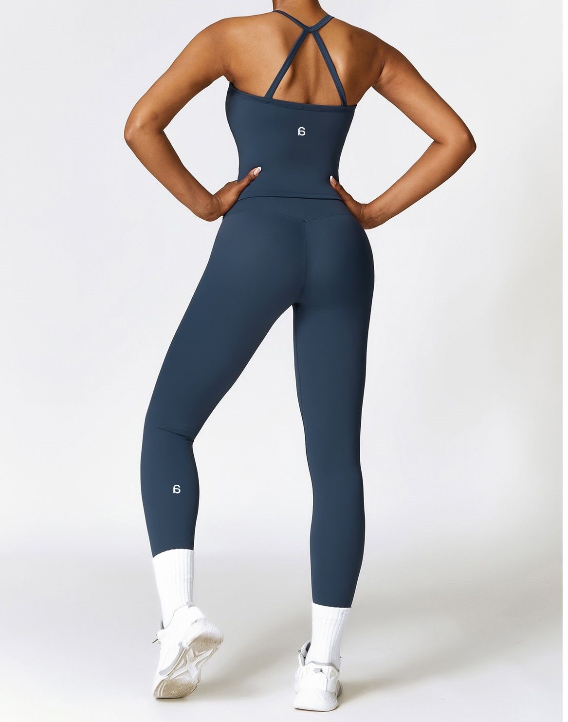 Yoga pants Women jacket long sleeve Two-piece Set Short Running Tank Top+ Long Pant Solid Color Sports Bra With Fitness