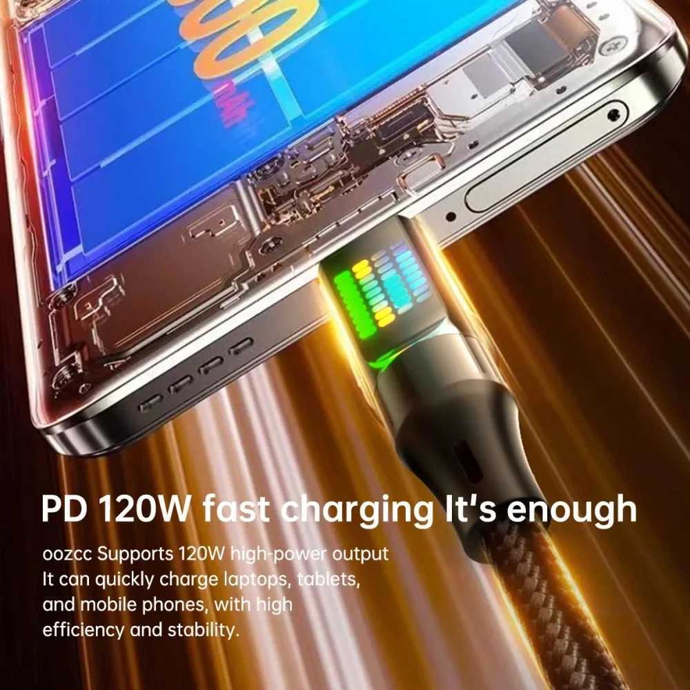 120W er Fast Charging USB C To Type C Data Cable USB A To Type C Phone Charge Wire For iPhone Data Cord C251203