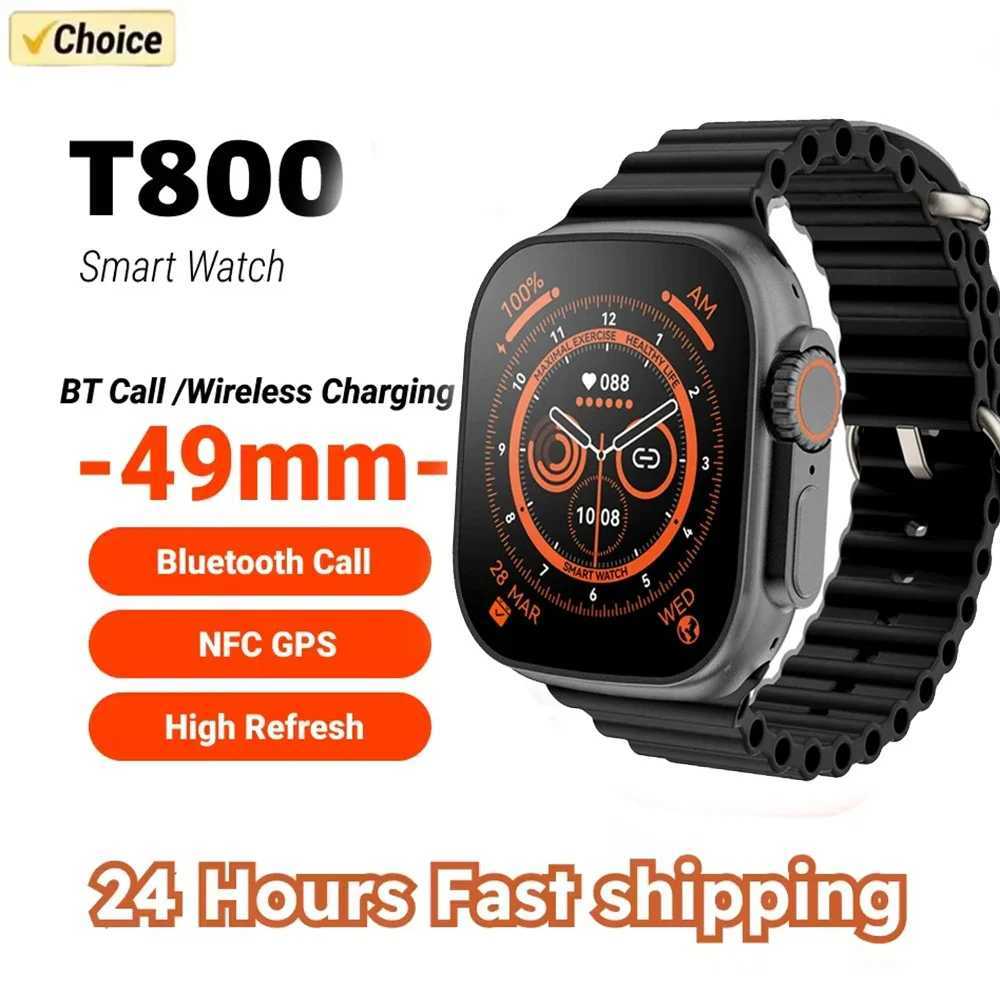 T800 tra Smart Watch 2025 49mm Man Wen Call BT Music Sport Wireless Charging Smartwatch For Android IOS C251203