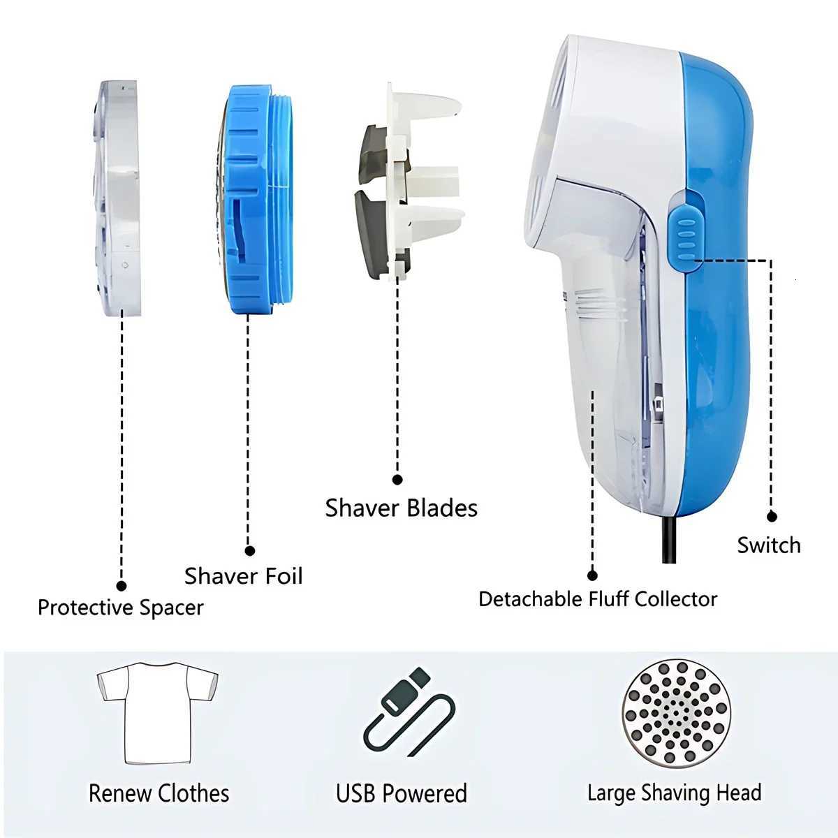 Electric Fabric Shaver Lint Remover USB Powered Lint Shaver Efficiently Removes Lint from Fabrics Clothing Sweaters M251203 - view 6