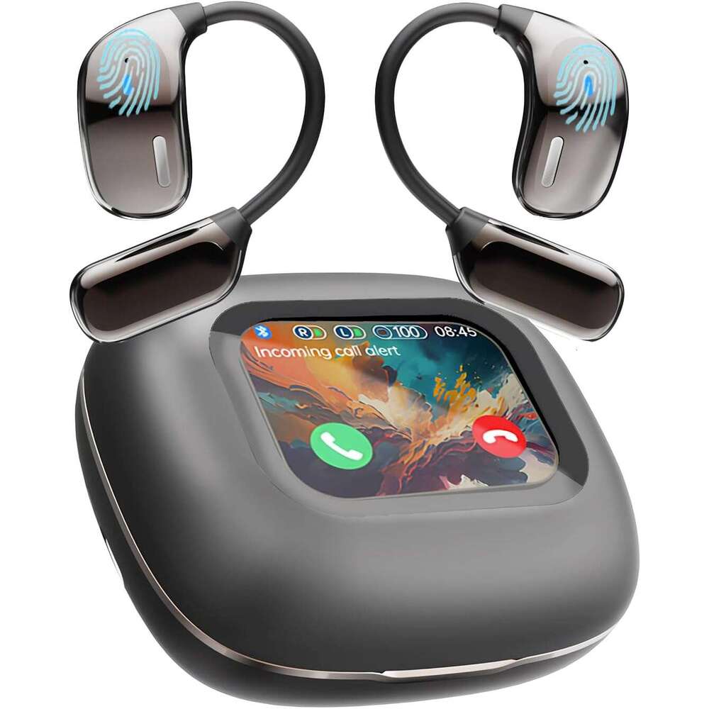 AMZISH AI Translation Earbuds Real Time Languages LCD Touch Screen Open Ear Wireless Translator Earbuds Audifonos Traductores Ingl s Espa ol with APP