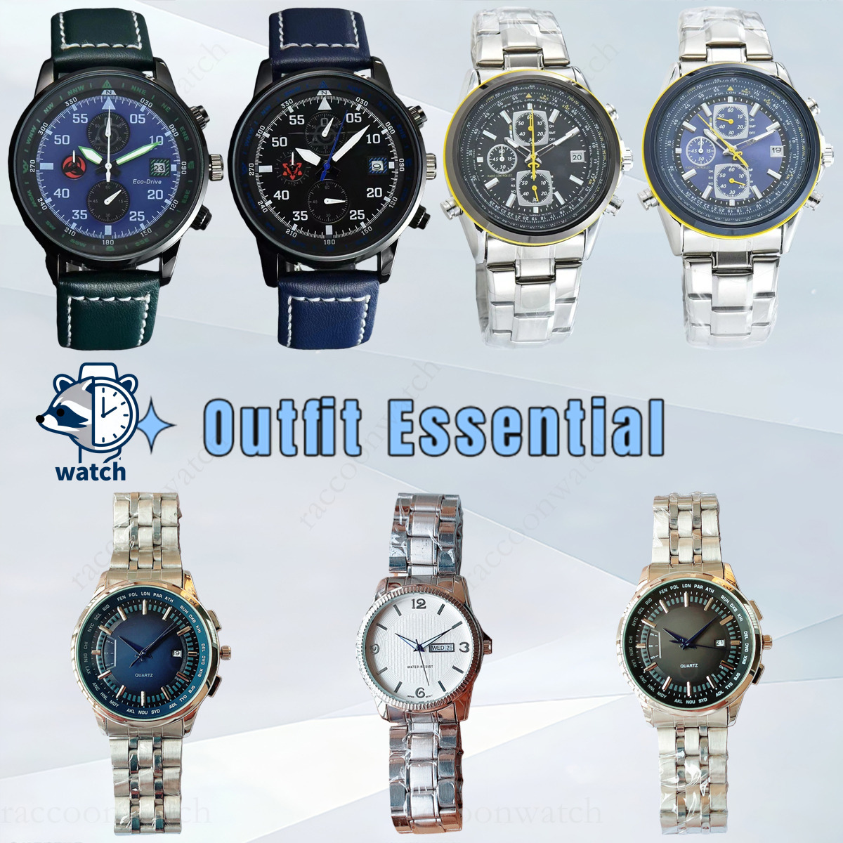 Citizenwatch Brand Luxury Mens Watch Sports Eco-Drive Multifunction Chronograph Waterproof Ouartz Designer Watches With Box 5e