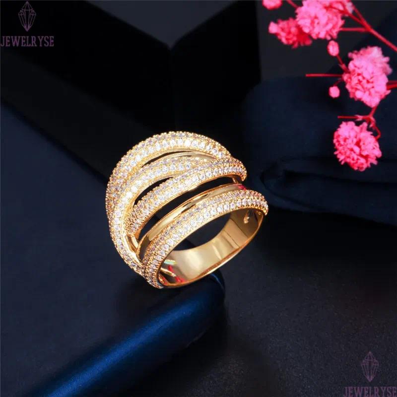 Luxury AAA Cubic Zirconia Copper Full Princess Cut Stackable Rings 6-9 Designer Jewelry Ring For Women South American Gold Silver White CZ Party Weddi
