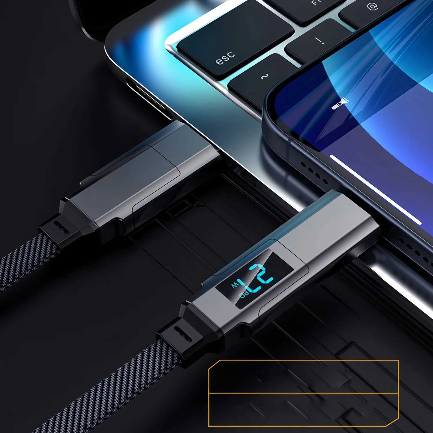 Mti - Interface Fast Charging Cable with Digital Display For iPhone 15 14 Max Book iPad iphone chargers C251203