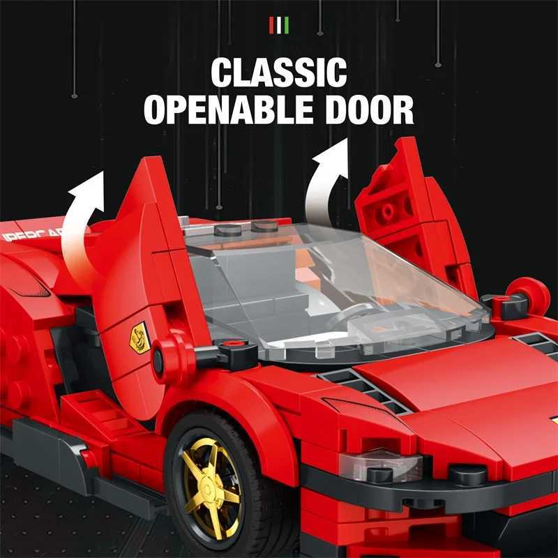 Super Sport Car Building Blocks Ci Speed Vehicle Car Model Desktop Ornaments DIY Assembly Brick Toys Holiday Gift For Children C251203
