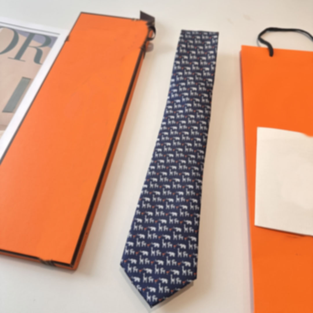 2025New men's black and blue adult jacquard party wedding Business woven fashion print 100% tie Silk tie design Hawaiian tie box H8887