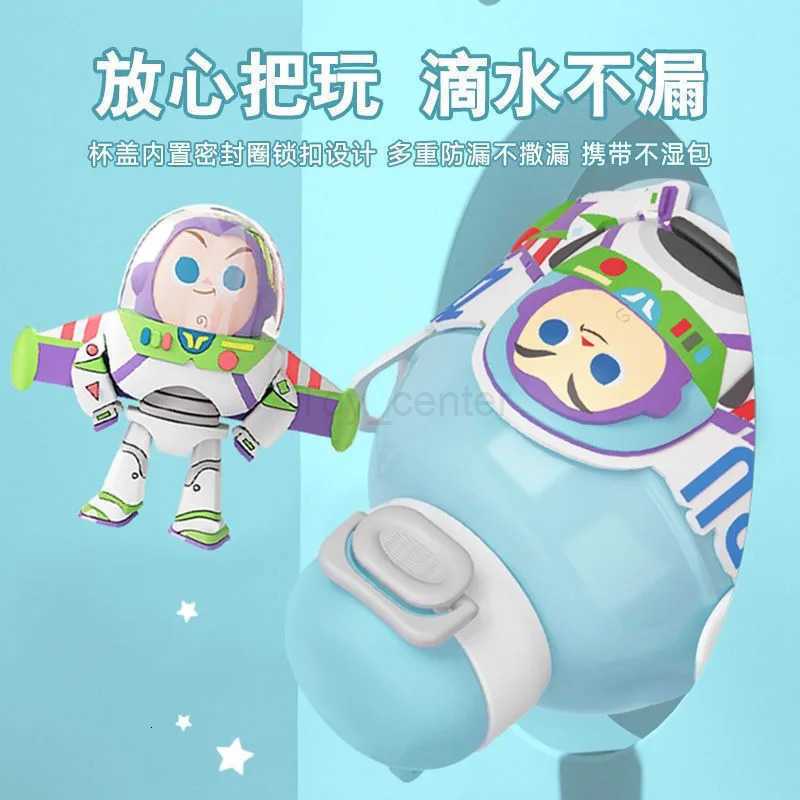 Disney cartoon cute Buzz Lightyear mens and womens thermos cup pot belly straw versatile water cup high value birthday gift H251203