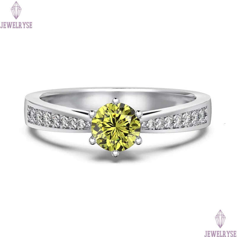 5mm diamond ring for woman six prong setting 12 colors s25 sterling silver 5A zirconia engagement wedding rings designer ladies luxury jewelry gift bo