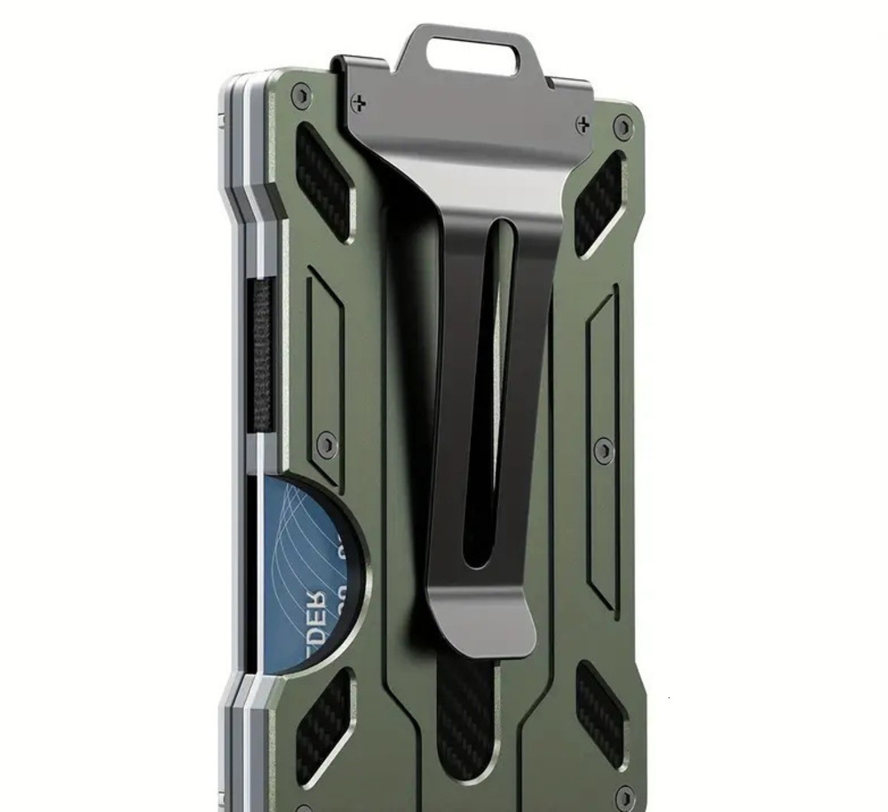 EDC wallet outdoor card clip practical tactics mens wallet aluminum metal mens fashion wallet mini smart magic wallet 241125