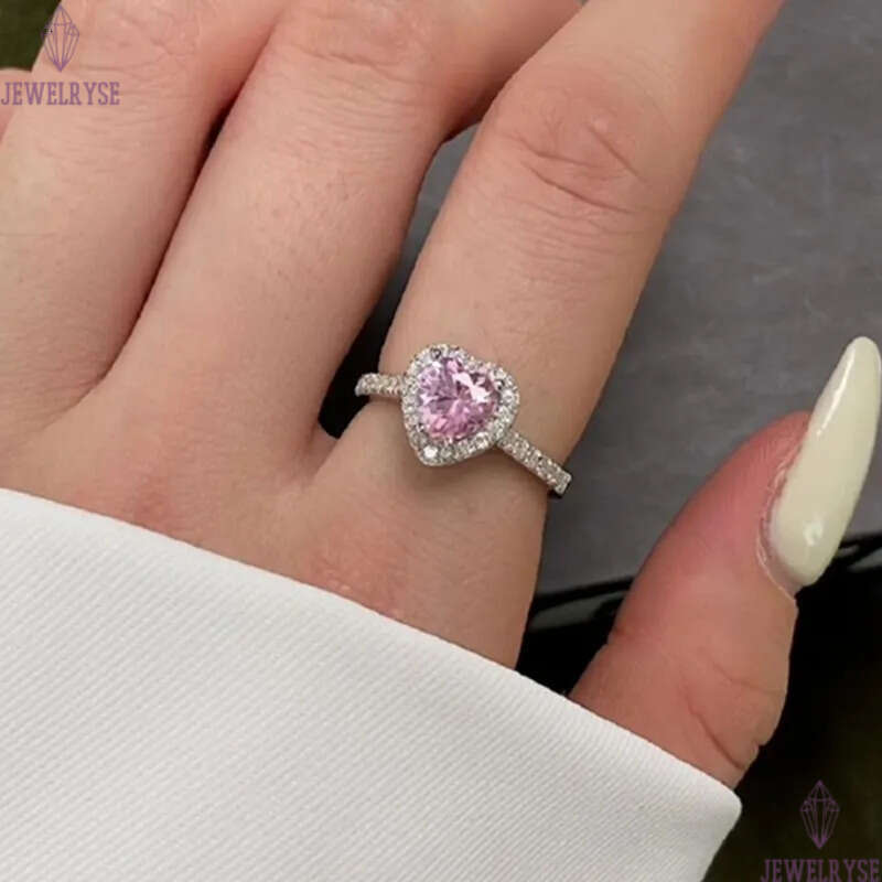 diamond heart love ring for woman 1ct 12 colors 925 sterling silver zirconia engagement wedding designer rings luxury jewelry valentines day friend gi