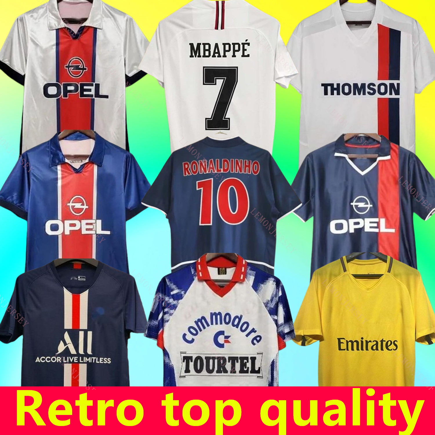 Retro classic 90 92 93 94 95 96 98 99 00 01 02 12 13 MBAPPE KVARATSKHELIA soccer jerseys OKOCHA O.Dembele RONALDINHO NEYMAR CAVANI NEYMAR JR IBRAHIMOVIC football shirt