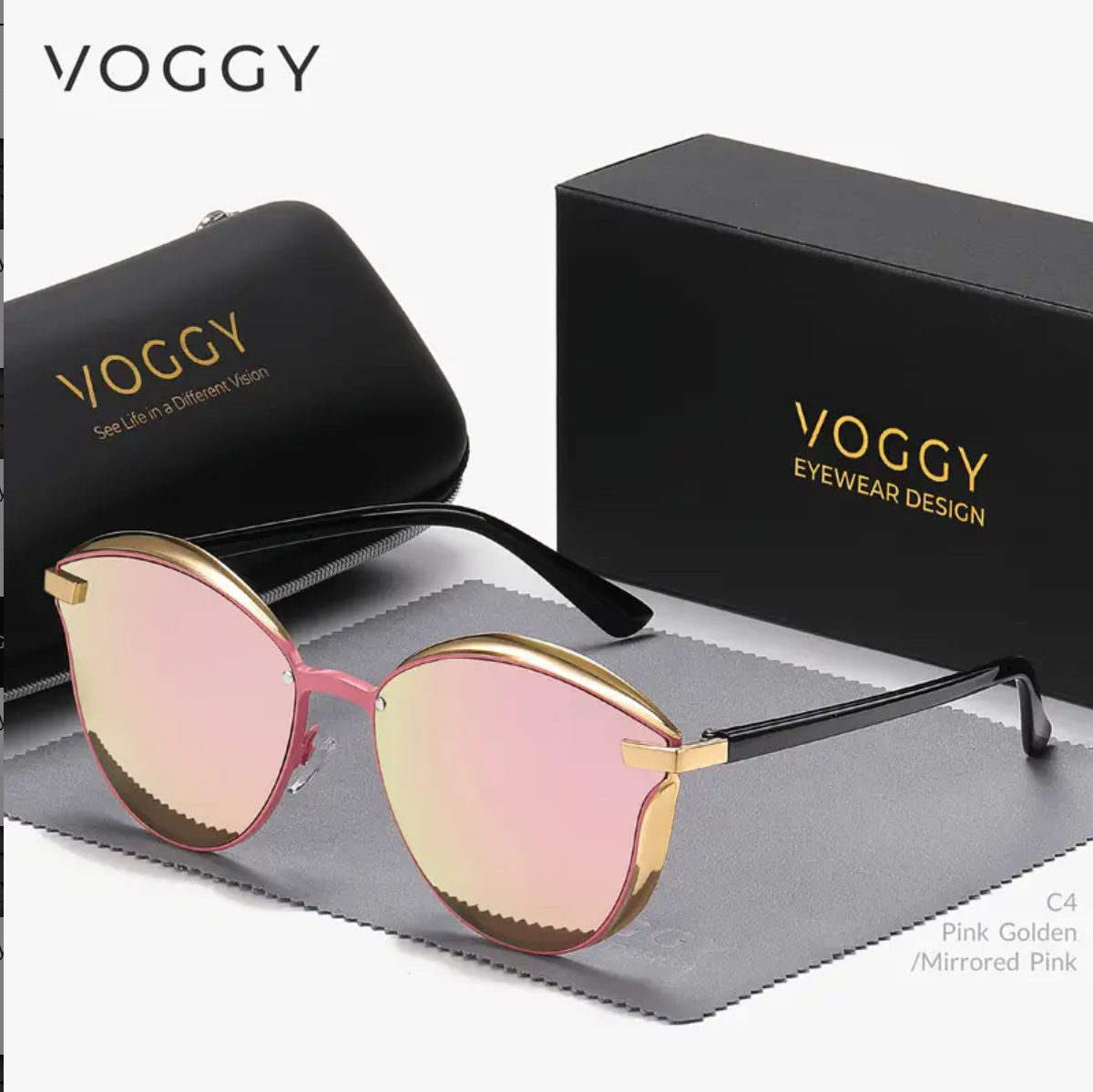 Fashion Female Polarized Sunglasses Women Cat Eye Glases Ladies Sun Glasses Mirror With box oculos de sol BW1935 Y200619