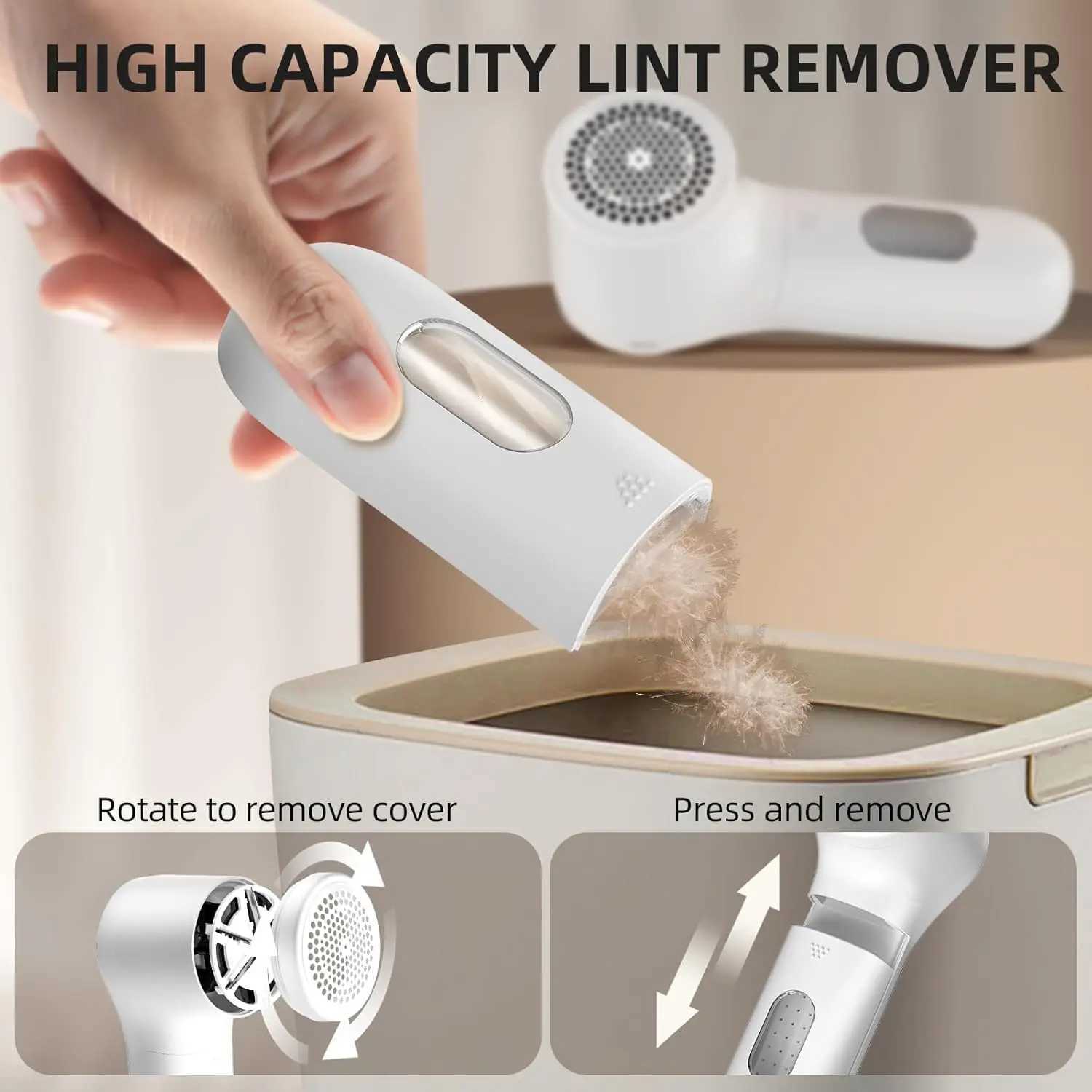 Digital Display Mini Lint Remover Powerful No-Clog USB Charging Portable Design for Fabric Clothes Garment Care M251203 - view 3