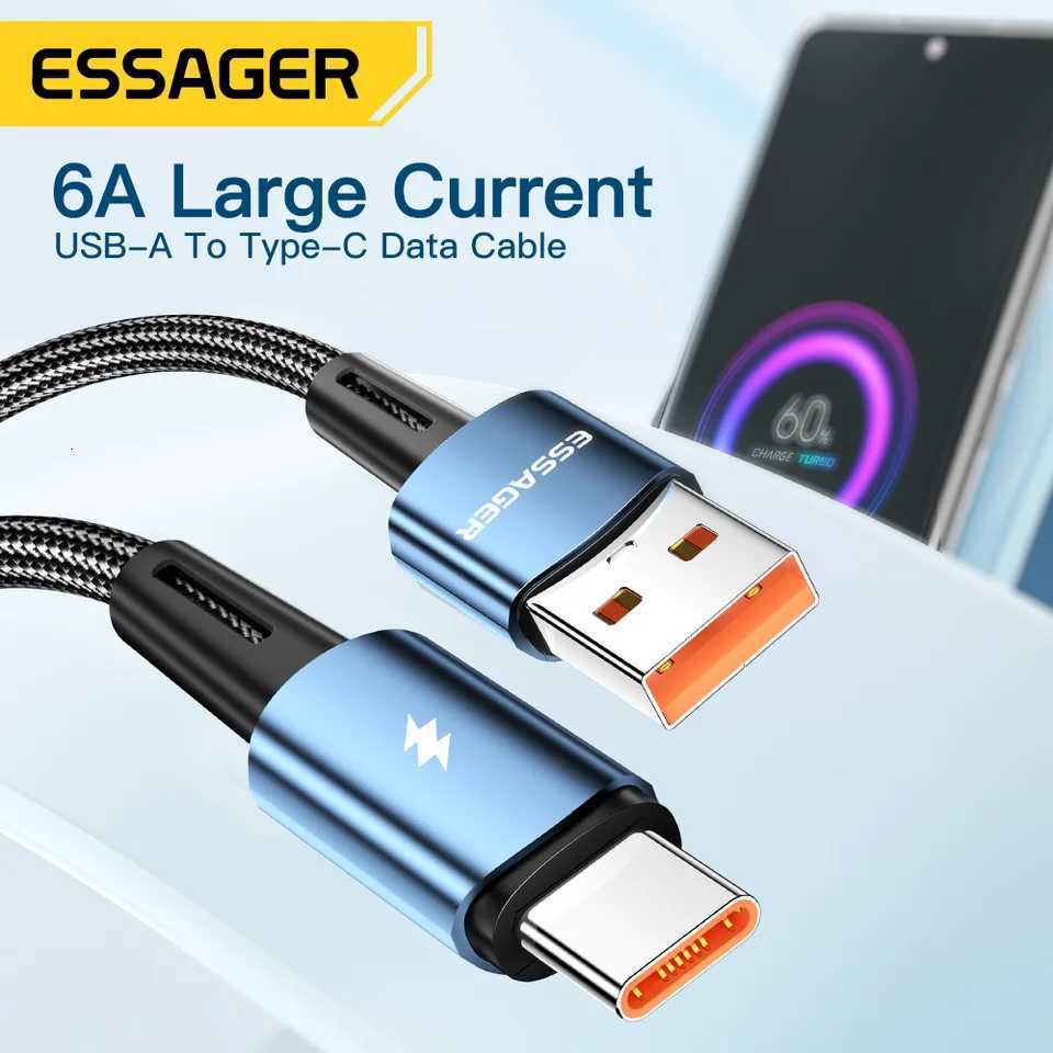 2m Long Essager 120W USB A to Type C Cable er Fast Charge 6A For 12Pro Redmi K50 Note 11Pro for iPhone 16 pro max 15 C251203