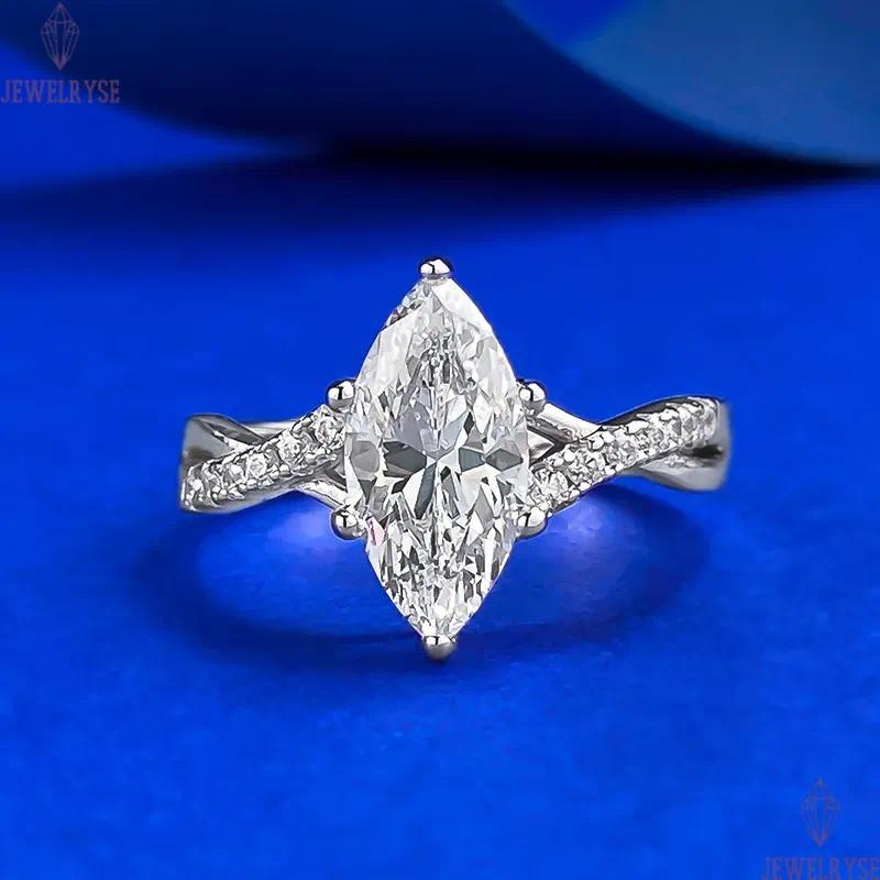 diamond s925 sterling silver designer ring for woman heart 5A zirconia eternity promise love womens wedding engagement gold rings luxury jewelry gift 