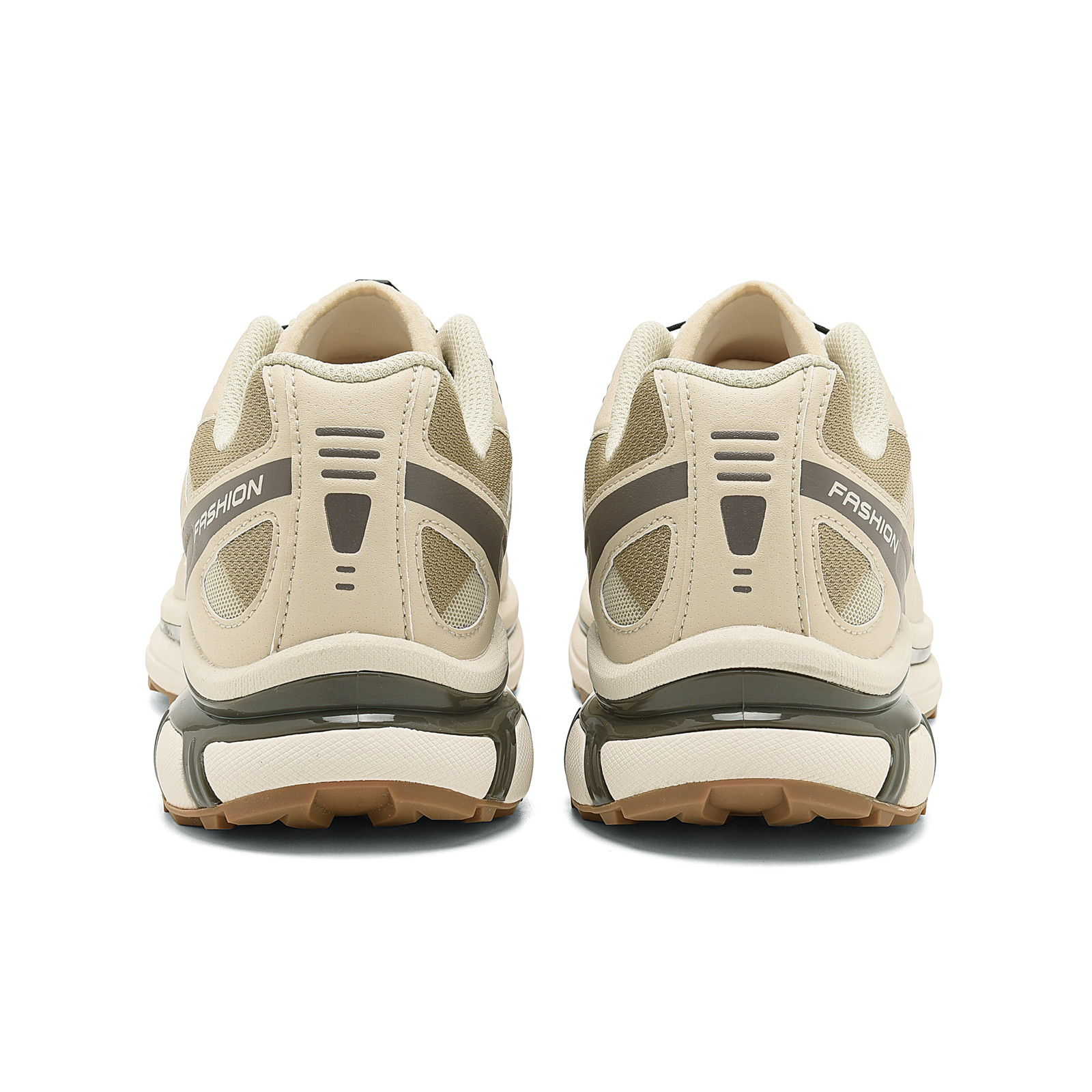 Men's Hiking Shoes khaki Beige Color Block Outdoor Casual Retro Sneakers Comfortable Daily Walking Shoes