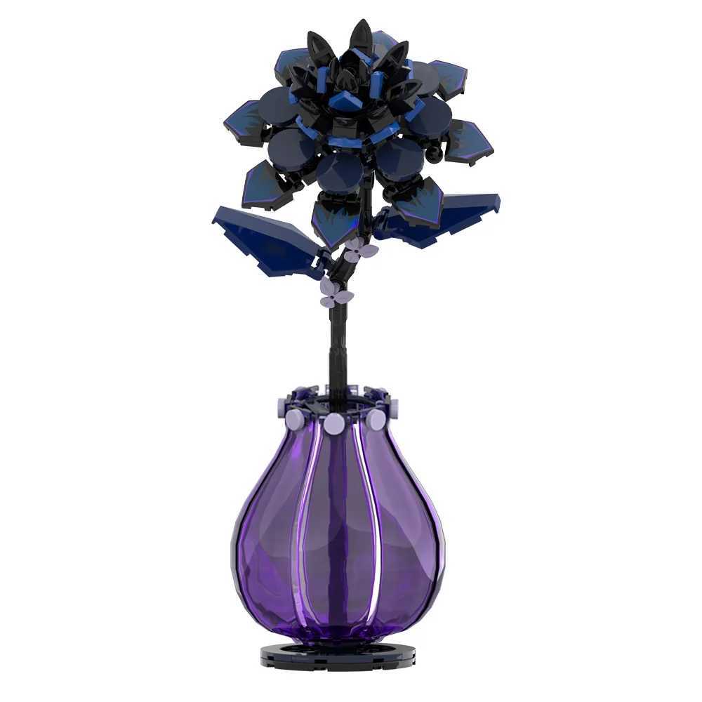 MOC Dahlia Flower Model Building Blocks Tianzhu Peony Plant Rantic Flower Brick Toy DIY Creative Bouquet He Decoration Gift C251203