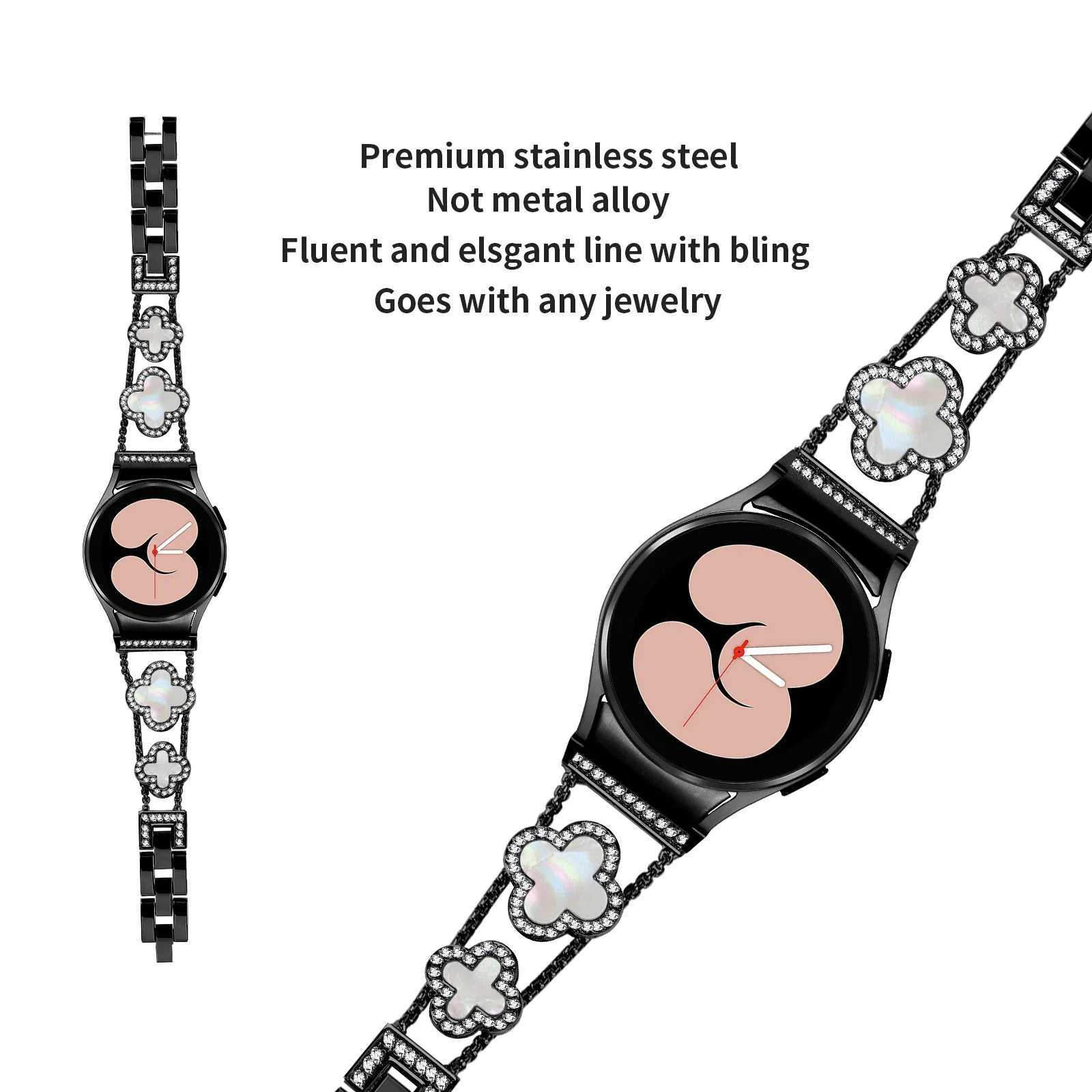 NO Gaps Diamond Strap for Samsung Galaxy Watch 6 Classic 47mm 43mm 4/5/6/7 44mm 40mm Metal Band for Galaxy 5pro 45mm Bracelet Z251203