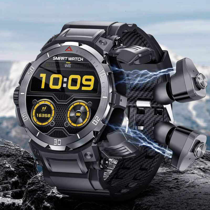 NFC set Smart Watch 2 in 1 TWS Wireless phone Local Music Call Men SmartWatch Health Monitoring Waterproof Sports Watch C251203