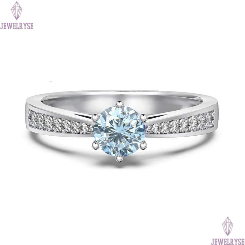 5mm diamond ring for woman six prong setting 12 colors s25 sterling silver 5A zirconia engagement wedding rings designer ladies luxury jewelry gift bo