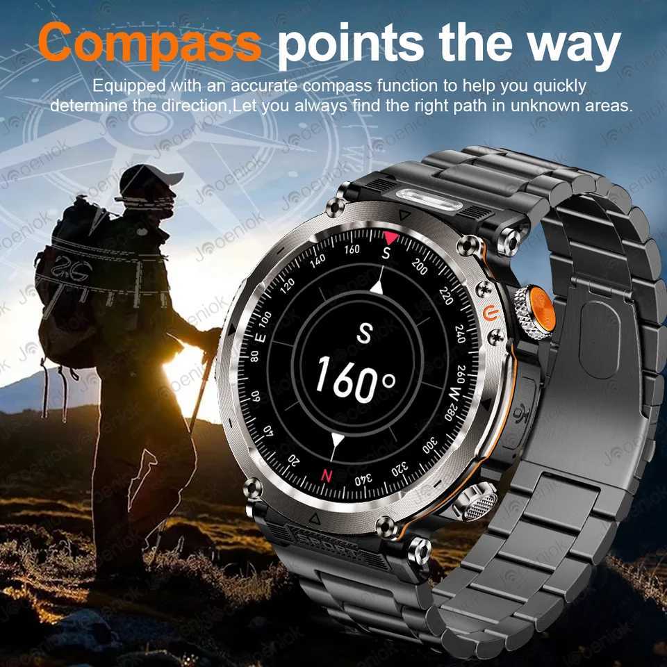 2025 New Fashion Luxury 5ATM Watch HT30 GPS Cpass Smart Watch Outdoor Sport Man AMOLED 366366 NFC Rate IP68 Smartwatch C251203