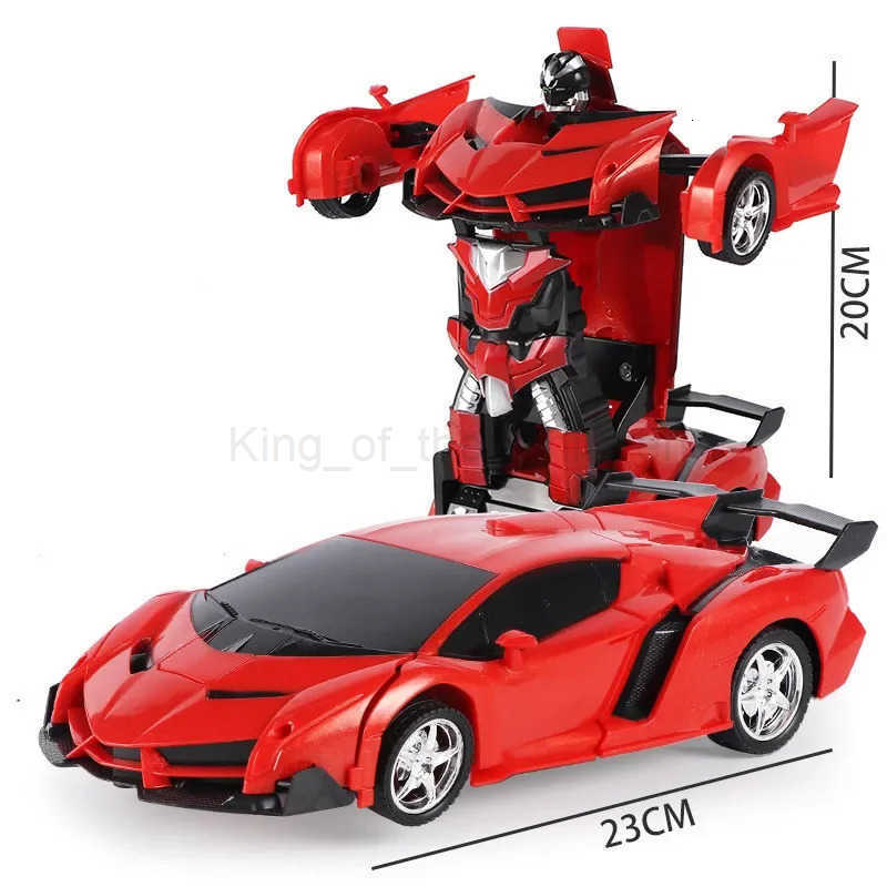 Disney 2 in 1 remote control robot car for children automatic deformation racing car model deformation toy suitable for boys gift H251203