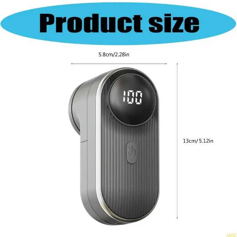 A0NC 800mah Rechargeable Fabric Shaver Fabric Remover Electric Portable Sweater Shaver with LED Display for Clothes Sofa M251203 - view 7