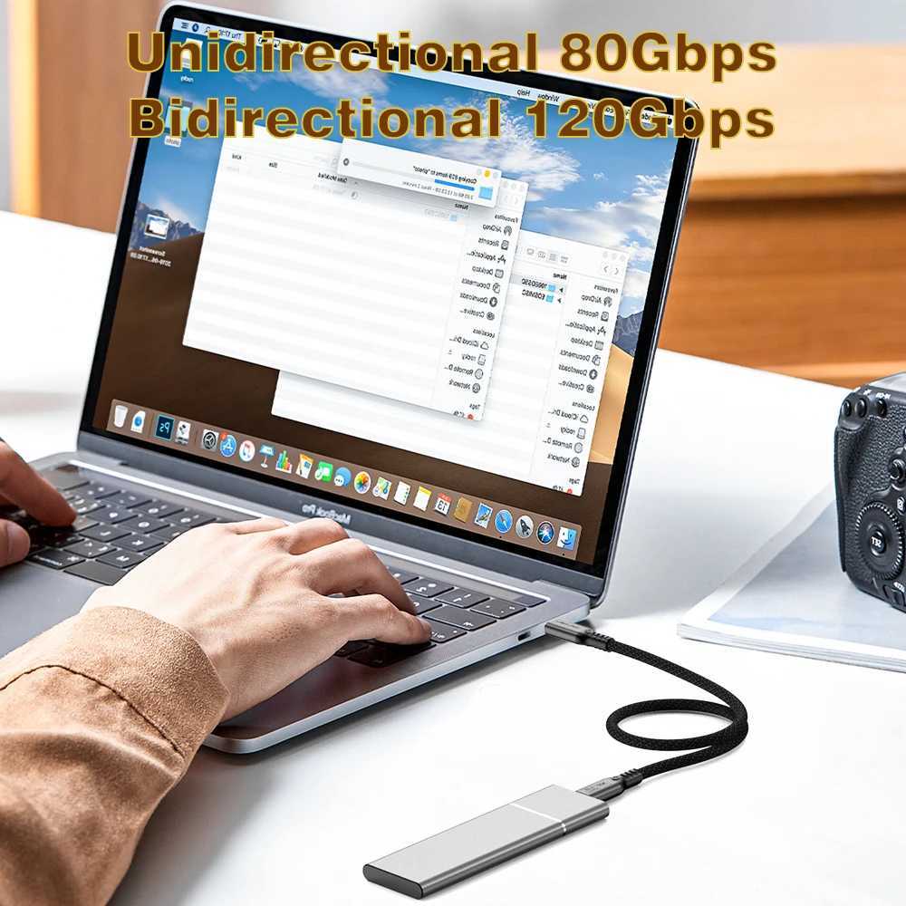 UGOURD 80Gbps Thunderbolt 5 Cable Certified Chip USB-C Thunderbolt5 2m 0 120Gbps 240W 16K for Book M2 Hard Drive USB4-V2 C251203