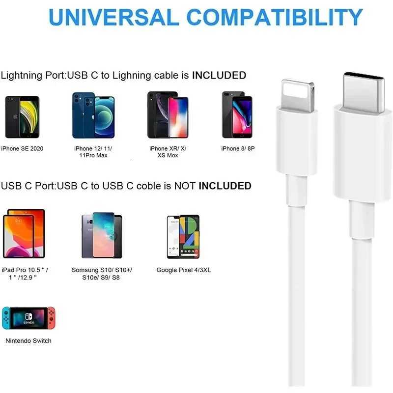 30W Fast Charging Cable For iPhone 14 13 12 11 Pro Max Mini USB C Quick Cable For X XR XS 8 7 14 Plus SE Phone Accessories C251203