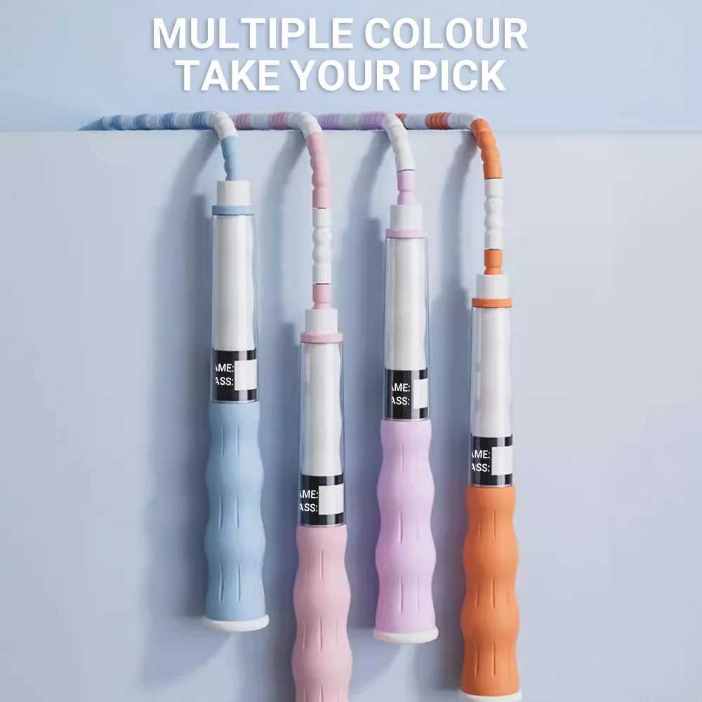 Soft Bamboo Shaped Jump rope 28m Children Exercise Fitness Jump Rope Adjustable Bamboo Beaded Jumping Rope M260319