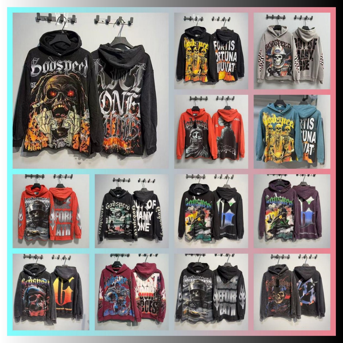 1.1Godspeedes Hoodie Designer Mens Godspeedlys Hooded Pullover loose casual top High quality Clothing High Street Fashion Vintage Wear Sweatshirt Hooded