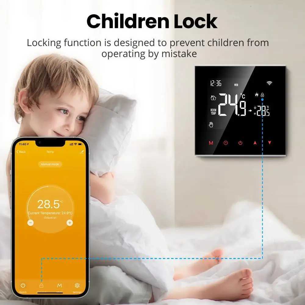 Tuya Smart Thermostat For Underfloor Heating Wifi Thermostat Floor Heating Controller Warm Floor Temperature Controller Alexa X251203