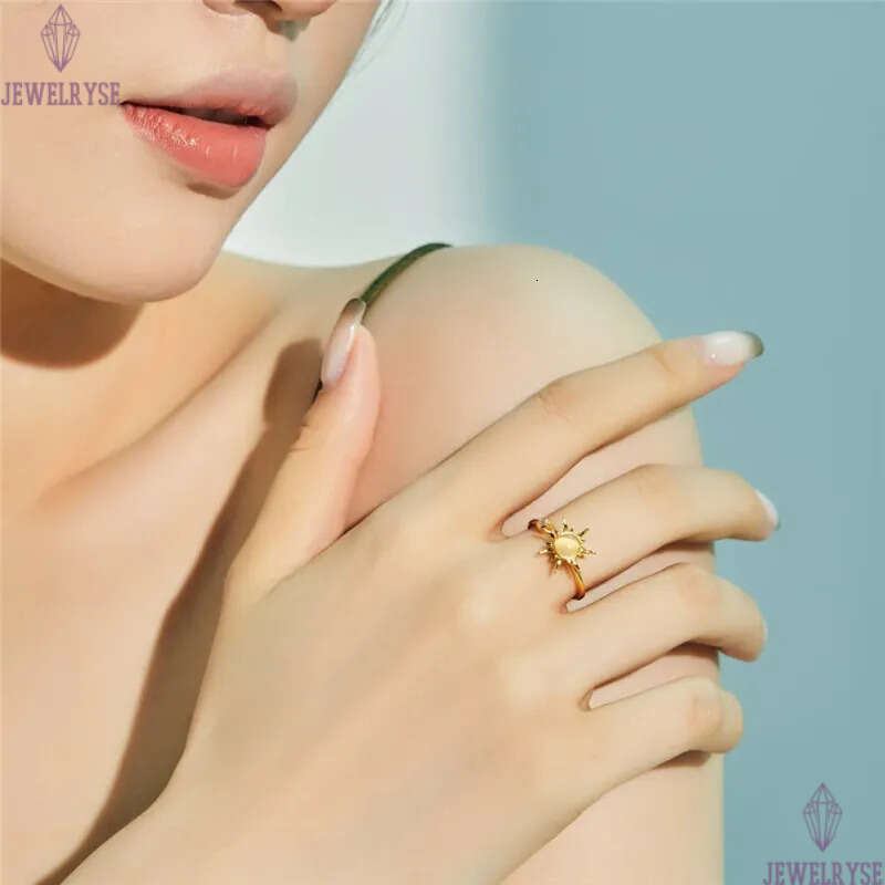 rotatable designer gold ring for woman 925 sterling silver blue butterfly flower pink 5A zirconia diamond womens finger rings jewelry opening adjustab