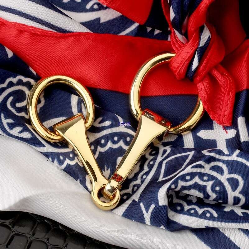 2026 Square Button Small Silk Horsebit Luxury Shawl Buckle Dual-use Long Scarf Clip Accessory