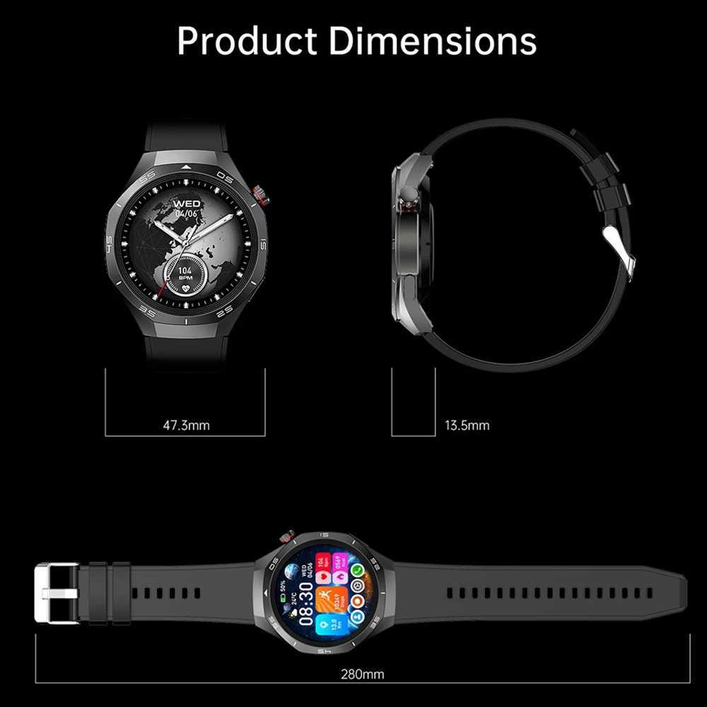 GT5 Pro GPS NFC Smart Watch Men 360360 AMOLED Sn rate Call IP67 Waterproof Man Smartwatch 2025 New C251203