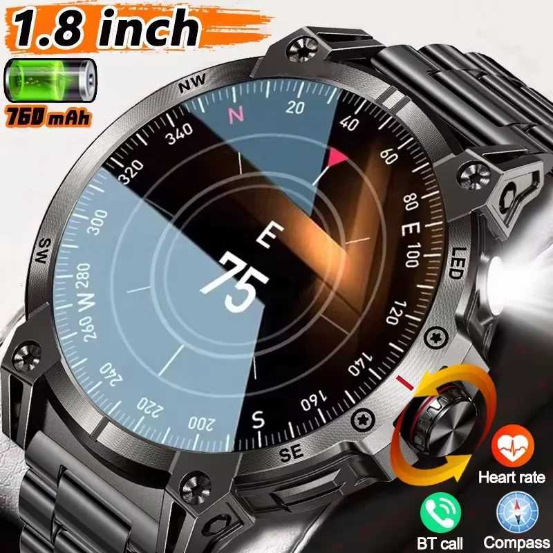 LIGE 760mAh Large Battery Outdoor Smart Watch Men 185 inch HD Sn GPS Cpass Call IP68 Waterproof Smartwatch 2025 C251203