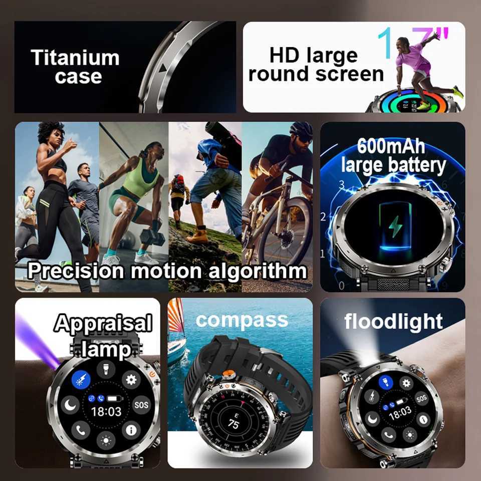 2025 New Fashion Luxury 5ATM Watch HT30 GPS Cpass Smart Watch Outdoor Sport Man AMOLED 366366 NFC Rate IP68 Smartwatch C251203