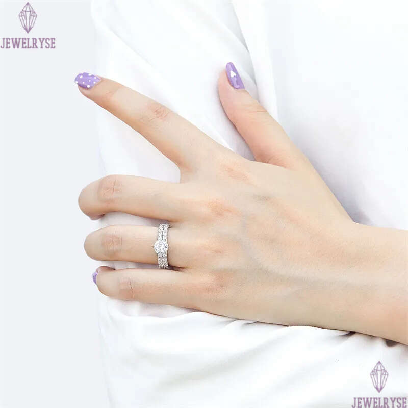 1ct round diamond ring designer for woman wed luxury 925 sterling silver white full 5A zirconia engagement wedding rings anniversary jewelry women gif
