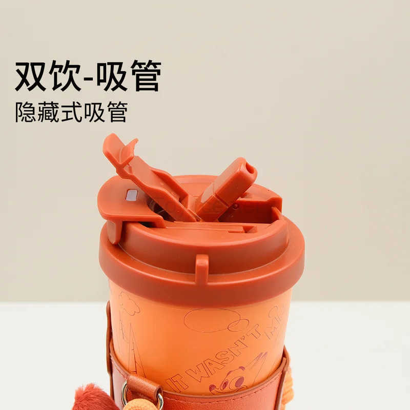 Disney Zootopia Nick Judy Thermal Insulation Bottle Outdoor Large-Capacity Lovers Cup Straw Cup Cartoon Creative Toys Gifts H251203