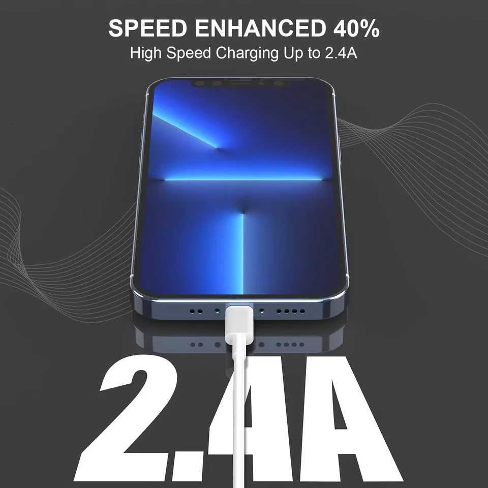 MFI certified charger cable suitable for iPhone 10 FT USB to Lightning data cable suitable for iPhone 14 13 12 11 XS XR X 7 6 C251203