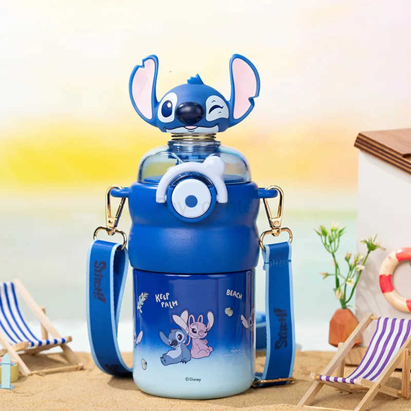 Disney Zootopia Insulated Cup Stitch Judy Nick Cartoon Figure Cute 316 Stainless Steel Bottle with Straps Student Children 550ml H2512031