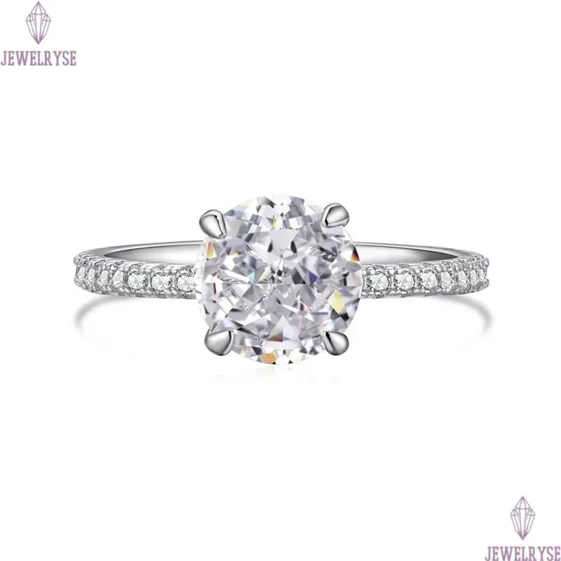 luxury gold diamond designer ring for woman 925 sterling silver wed round oval 5A zirconia womens love eternity promise wedding engagement rings gift 