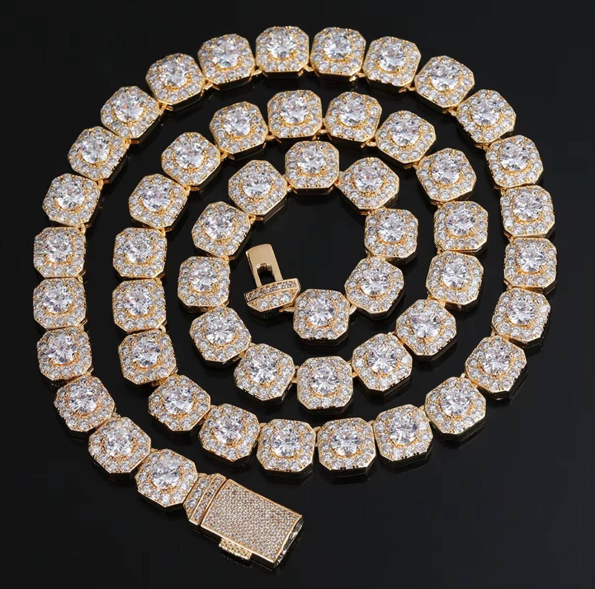 Custom 2CT Lab Grown Diamond Cuban Chain - 8mm 14K/18K Gold DEF VVS Necklace W/IGI Certification