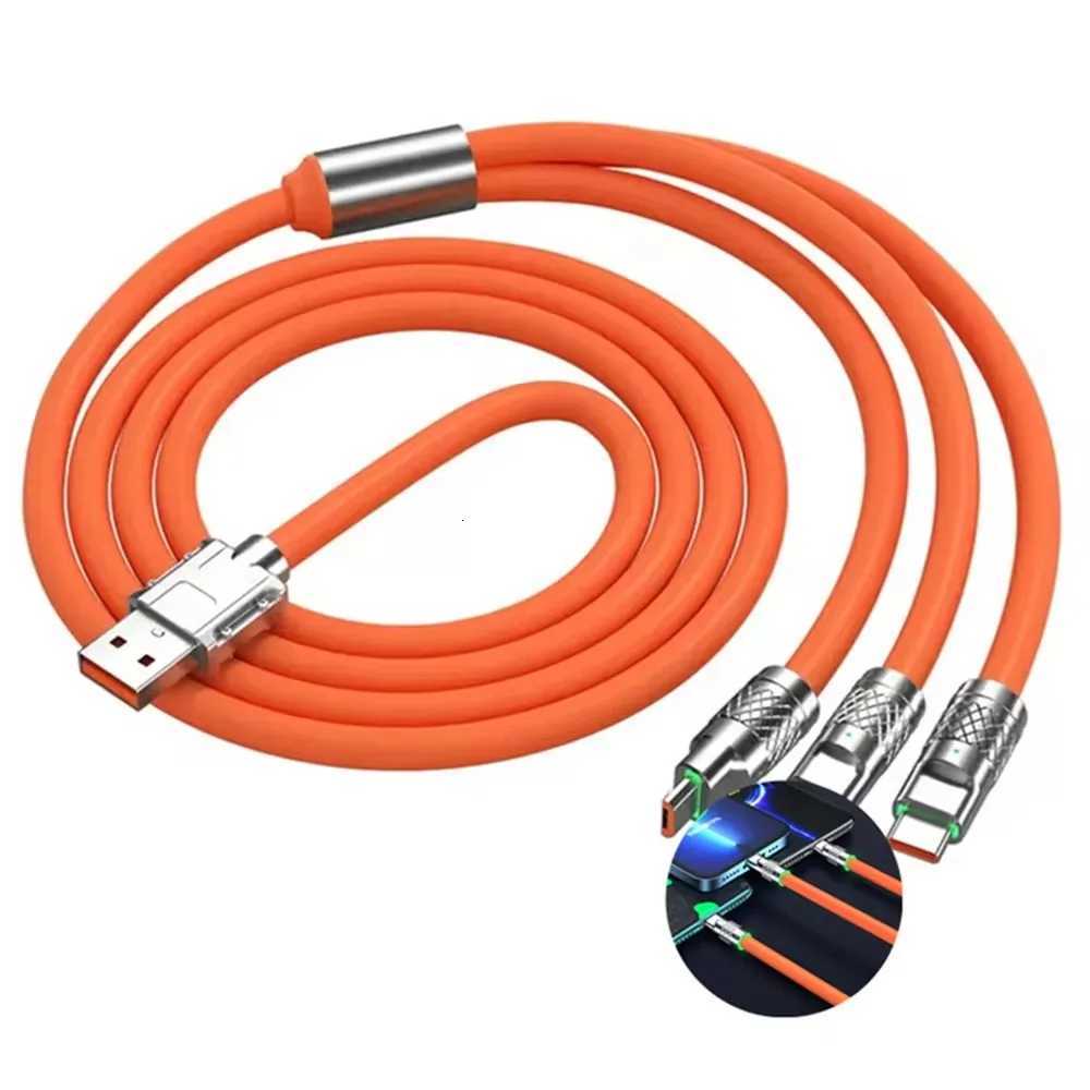 12m 2m 3 in 1 Fast Charge Cable For iPhone 11 XS XR iPad Air Oneps S20 S10 Type C Line Micro USB Wire C251203